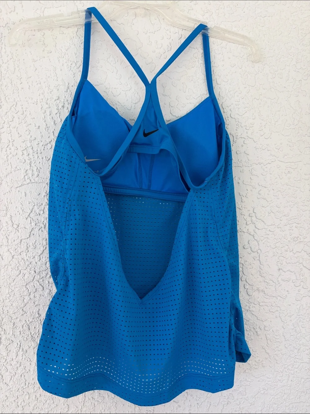 Nike Electric Blue Performance Tank with White Swoosh size L